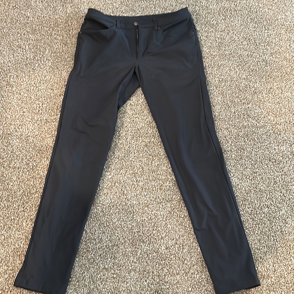 Lululemon ABC slim 31x34 obsidian (dark gray/charcoal)
